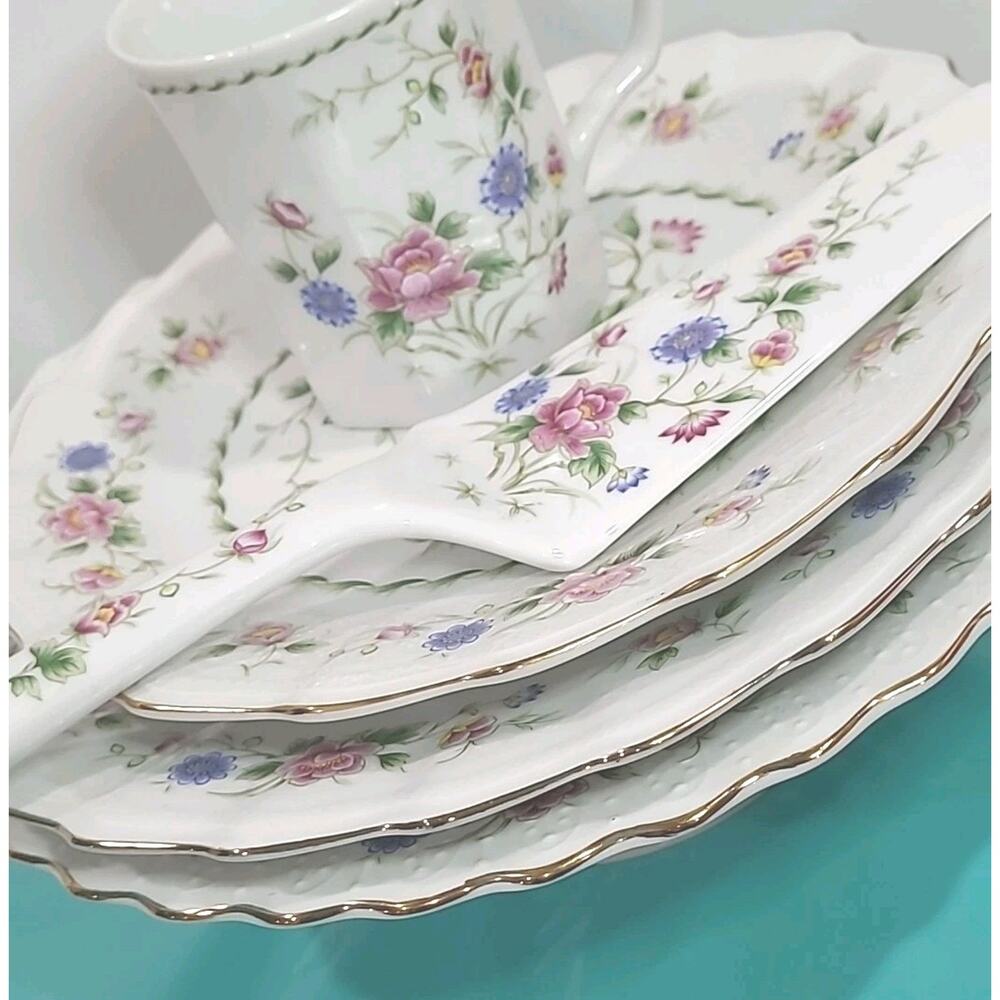 Andrea by Sadek Cake Serving Set 5 Pcs Spring Night Holiday Table